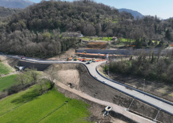 Cisano Bergamasco, riapre via Tre Fontane: pronta a metà la nuova rotatoria della Variante
