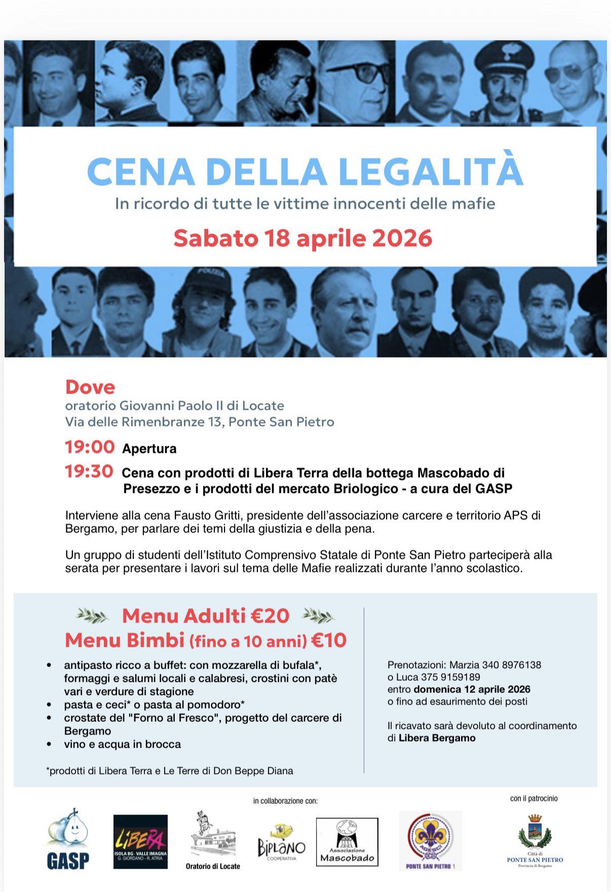 Locate – Cena della Legalità